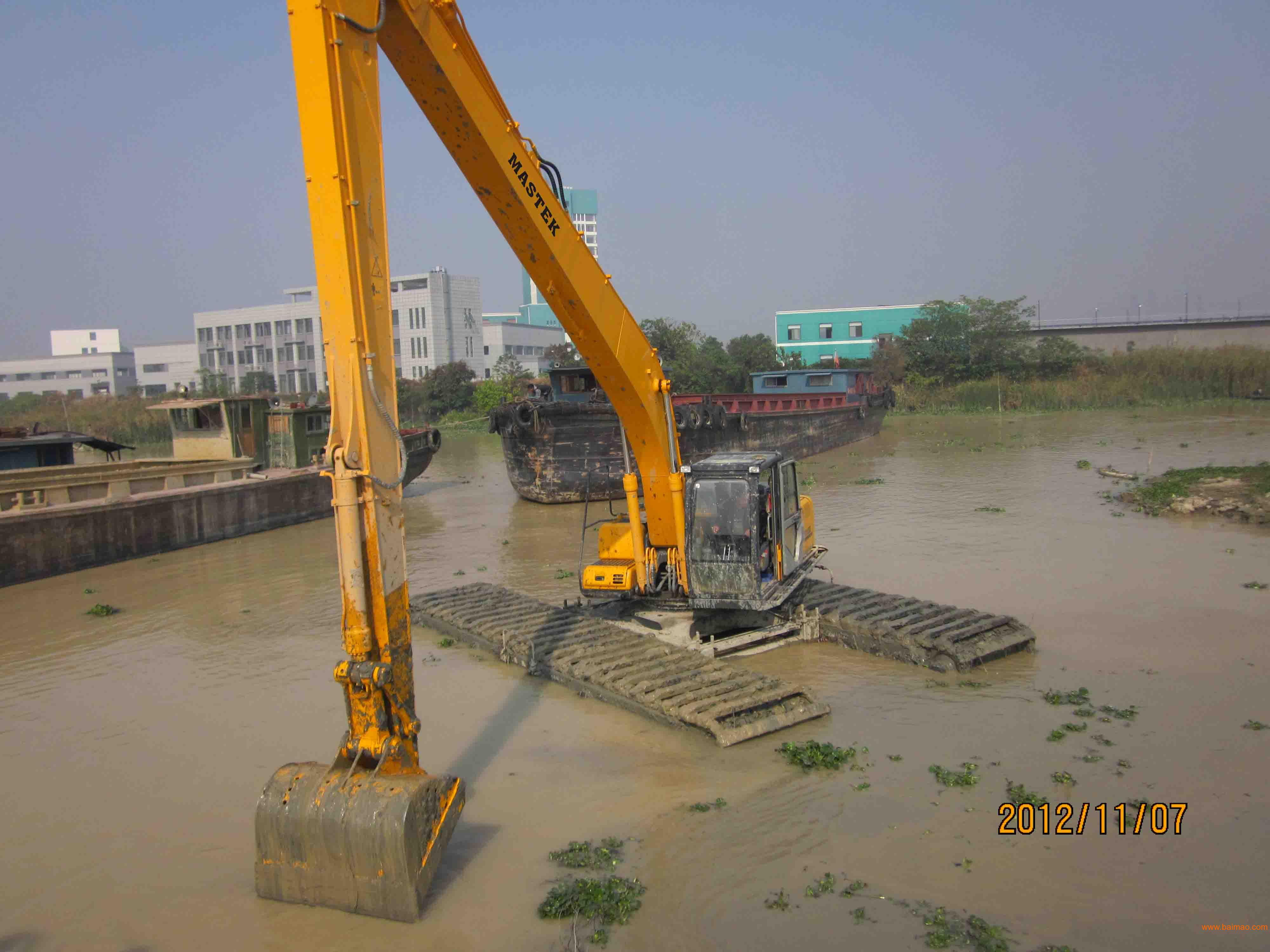 广州市水上挖掘机出租服务 湿地与河道清淤的专业解决方案